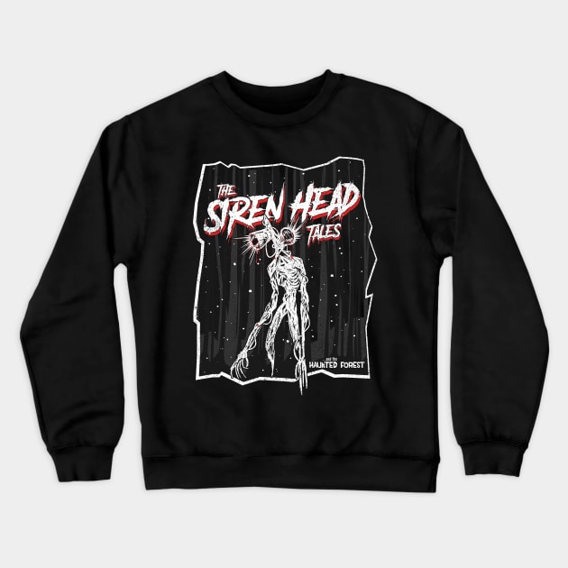 Scary Siren Head tales dark forest meme Crewneck Sweatshirt by opippi